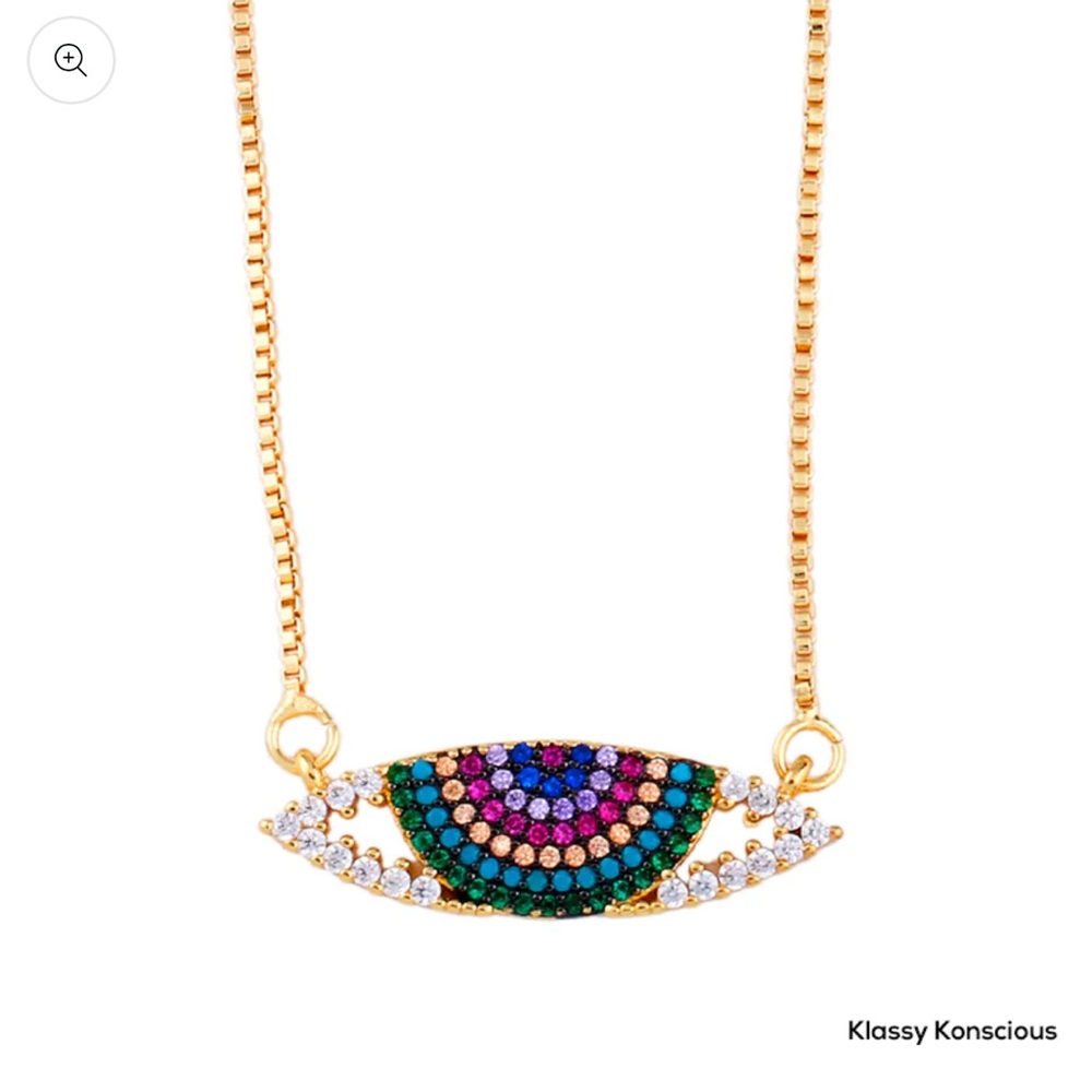 Evil Eye Gold Necklace “Determined”